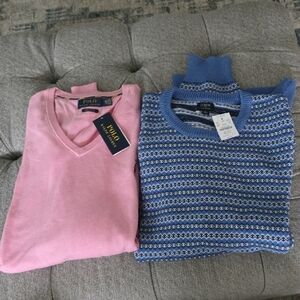 Ralph Lauren Pink V-Neck Sweater
